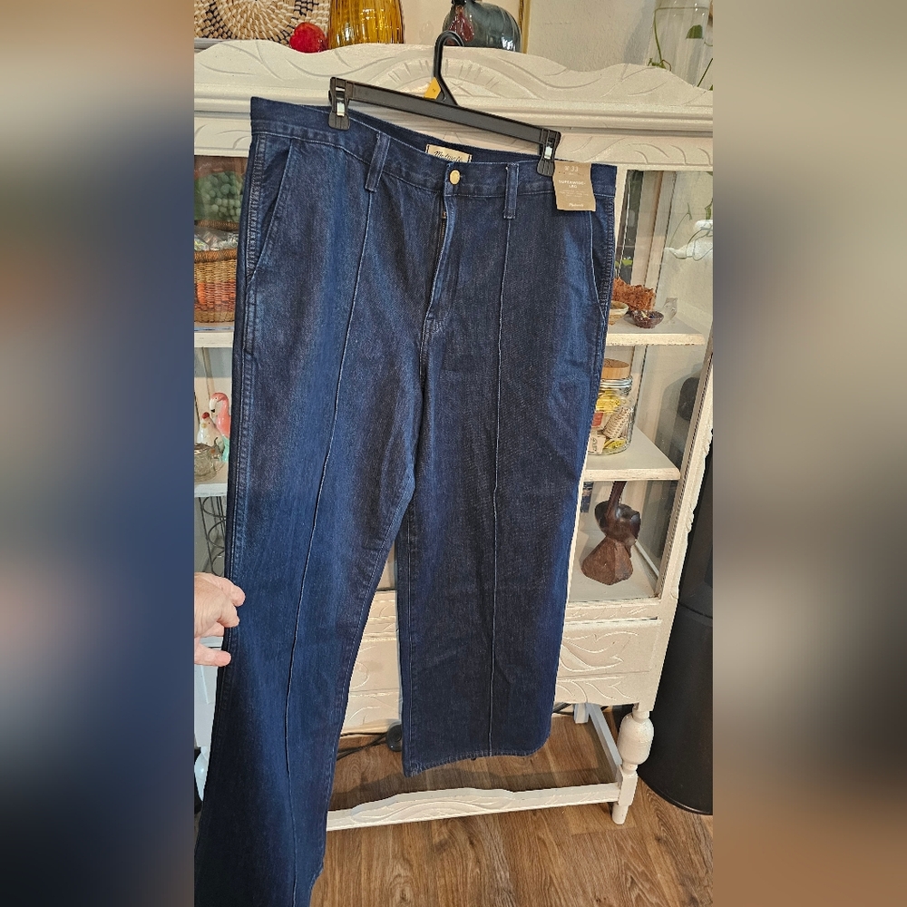 Madewell Women's Dark Indigo Relaxed Wide-Leg Jeans